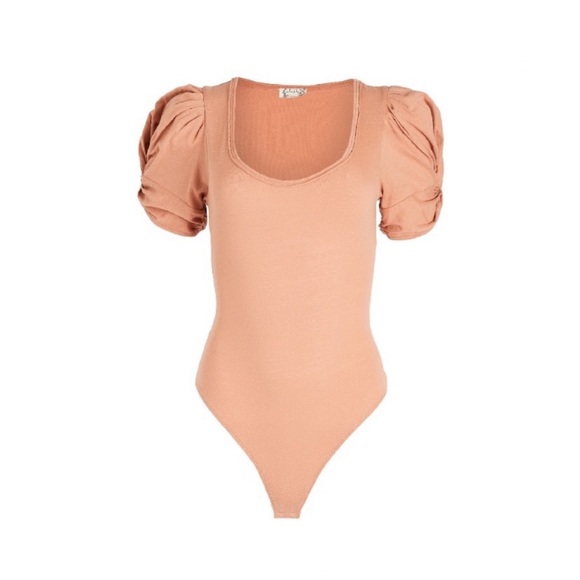 NWT-Free People Sweet Twist Puff Sleeve Bodysuit - Picture 8 of 14